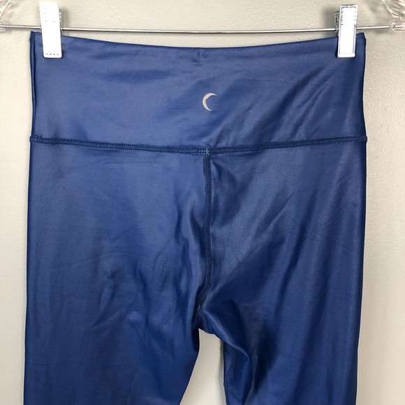 Zyia Active Womens Metallic Cobalt Blue Full Length Compression Leggings Sz 6-8 - Picture 4 of 5